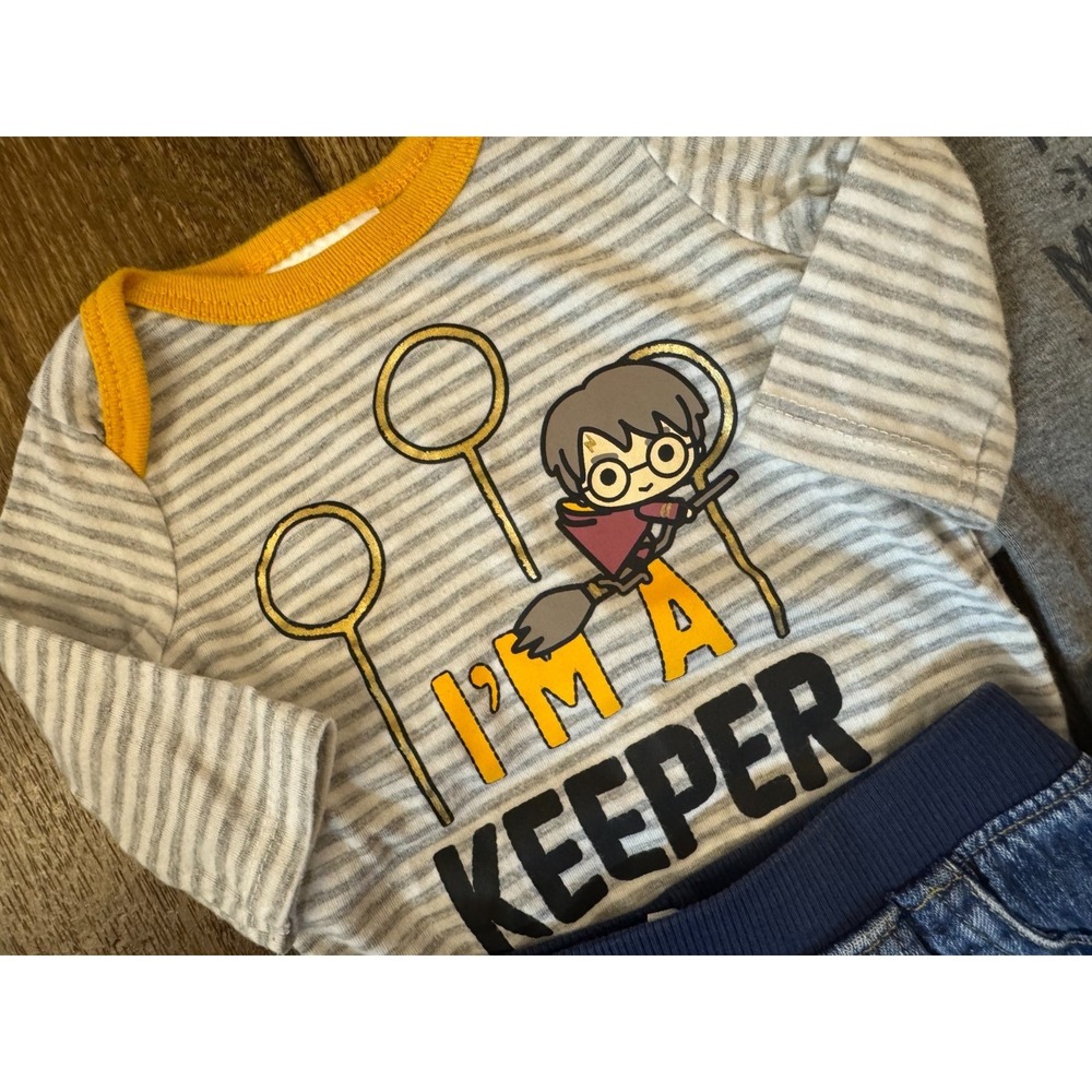 Baby Boy Newborn Outfits Shirts Pants Jeans Bodysuits Clothes Lot Harry Potter - Picture 5 of 15